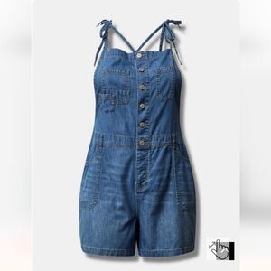 Torrid overalls, Lightweight Denim Short overalls, jumpsuit  plus size 26
